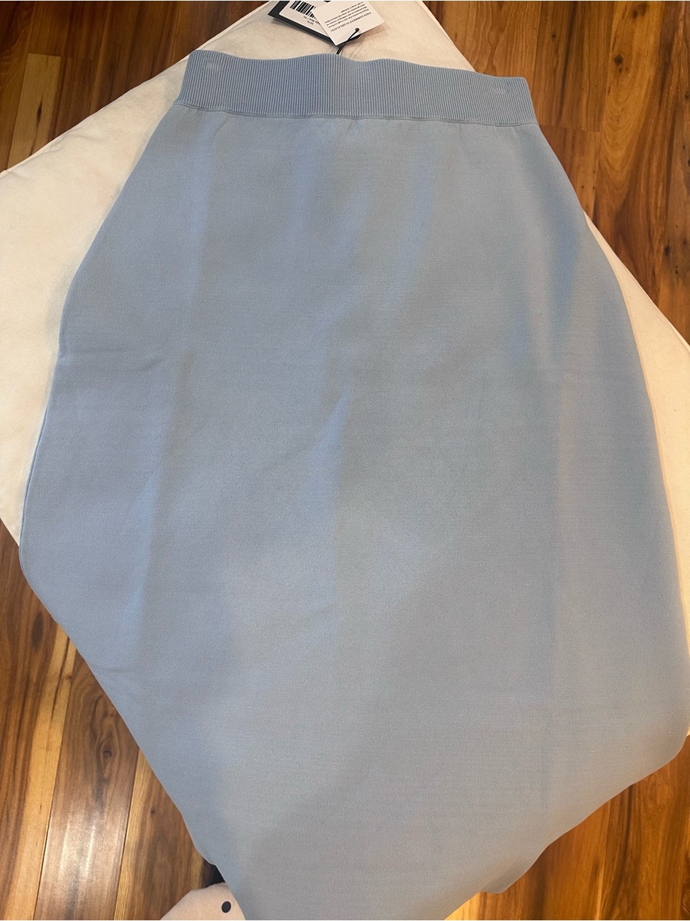 ALEEZA PARIS Light Blue A-Line Midi Skirt